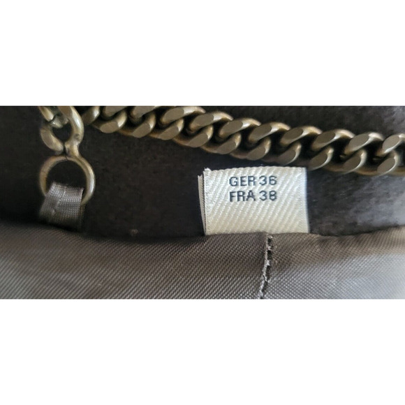 Burberry London Brown Wool Wide Collar Double Breasted Pea Women Coat US 6 - Picture 9 of 13